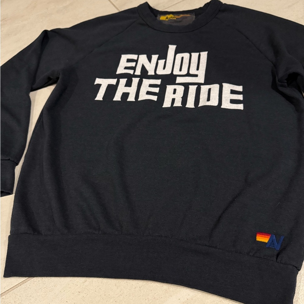 Aviator Nation Charcoal Enjoy The Ride Sweatshirt - Picture 8 of 10